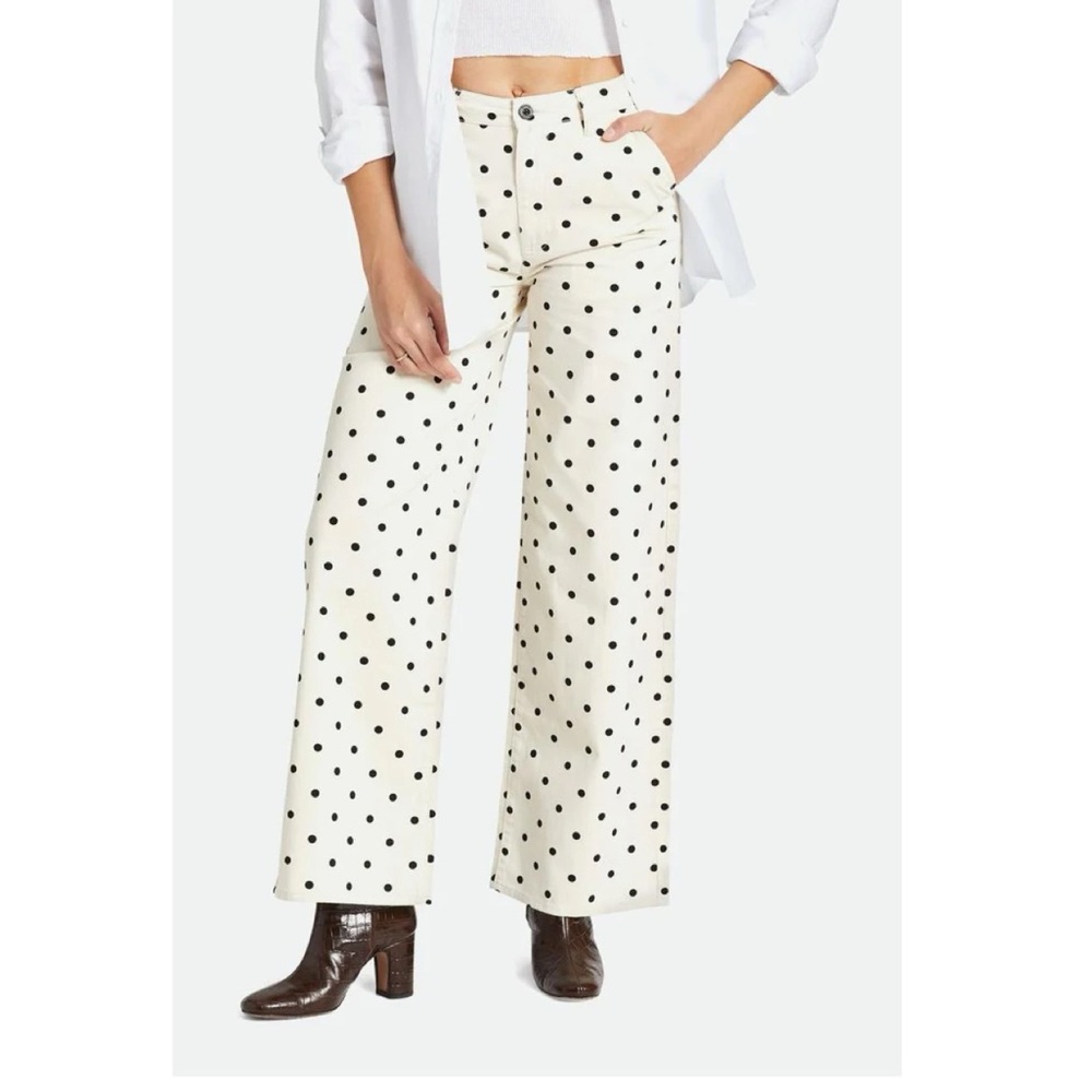 Polka Dot Wide-Leg Pants